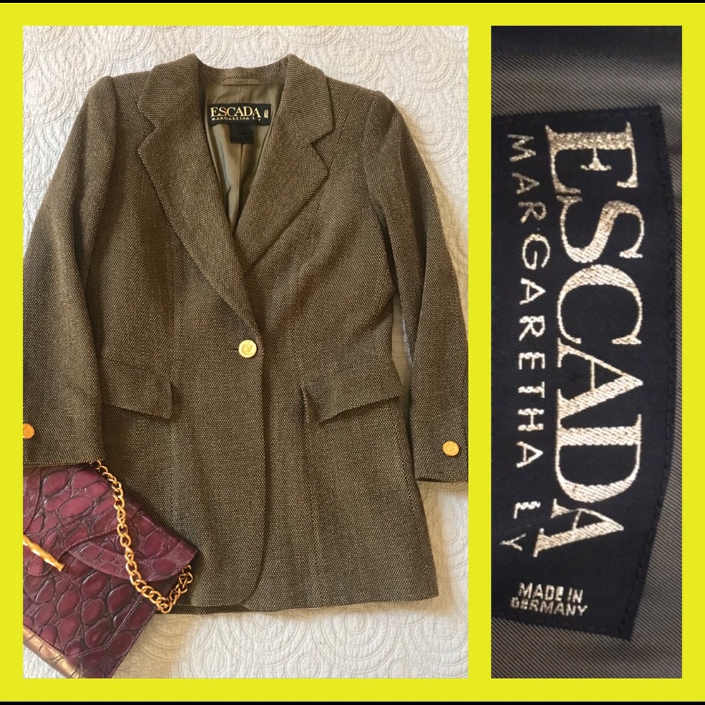 Escada Olive jacket SZ 40 🎀🎀